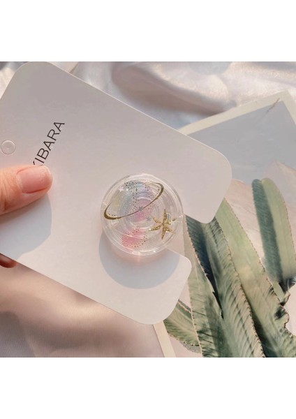 Safir Tarzı Şeffaf Yıldızlı Gökyüzü Gezegen Teleskopik Katlanır Standı Mobil Masaüstü Standı Teleskopik Standı Yuvarlak Cep Telefonu Braketi Standı (Yurt Dışından) modelleri