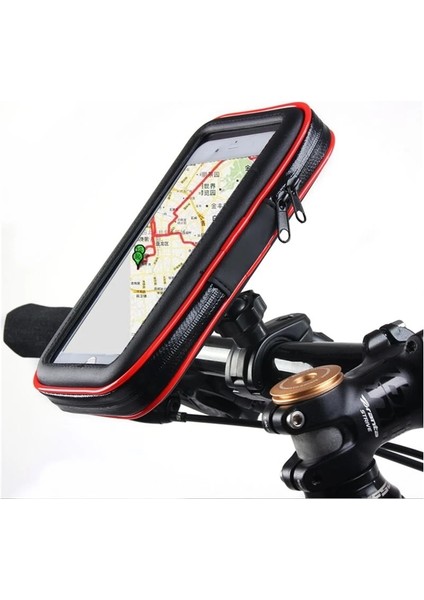 Siyah Xl Stili Bisiklet Motosiklet Telefon Tutucu Stand W Yükseltme Su Geçirmez Kılıf Çanta iPhone 12 Için Pro Max Bisiklet Gidon Montajı Suporte Celular (Yurt Dışından)