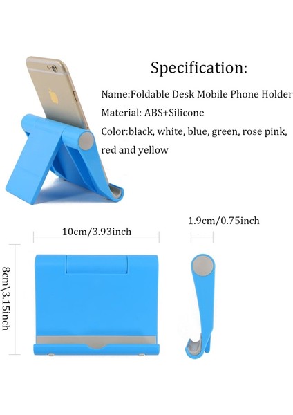 Mavi Stil Katlanabilir Masa Cep Telefonu Tutacağı Telefon Standı Için Destek Telefonu Cep Telefonu Için Akıllı Telefon Tutacağı Telefon Tablet Braketi Için (Yurt Dışından) modelleri