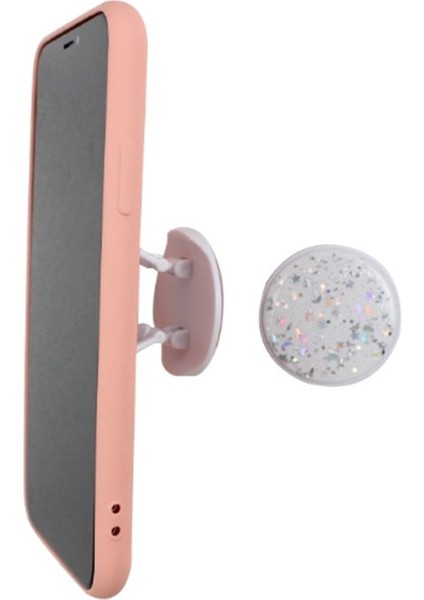 Katlanır Mavi Stil Daire Parıldayan Çok Fonksiyonlu Telefon Katlama Cep Telefonu Tutucusu Tablet Bilgisayar Için Evrensel Stand Desteği. (Yurt Dışından)