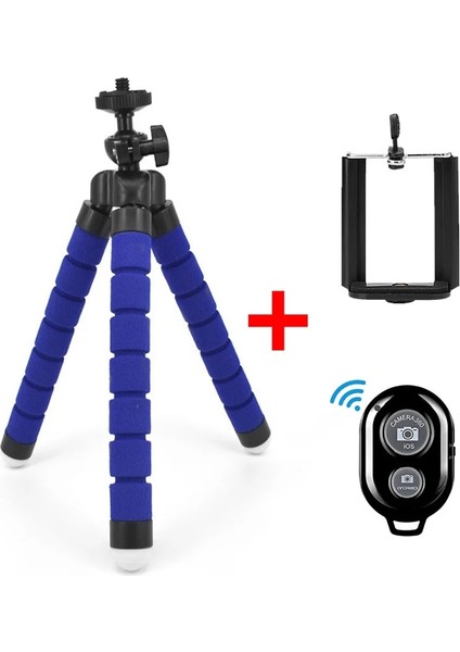 F Stili Cep Telefonu Tutucu Esnek Ahtapot Tripod Kamera Selfie Standı Monopod Desteği Telefon iPhone Için Fotoğraf Uzaktan Kumanda Tripod (Yurt Dışından)