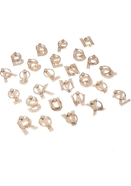 C Stili Derece Elmas Metal Harf A-Z Parmak Yüzük Akıllı Telefon Standı Tutacağı Tüm Telefon Için Cep Telefonu Tutacağı (Yurt Dışından) modelleri