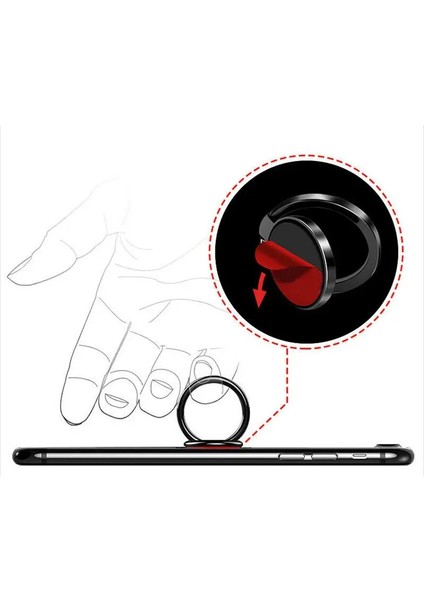 No.4 Tarzı Taşınabilir Parmak Yüzük Telefon Holde Derecesi Dönebilen Ultra-Ince Mone Stand Tablet Desteği Evrensel Araç Telefonu Desteği (Yurt Dışından) modelleri