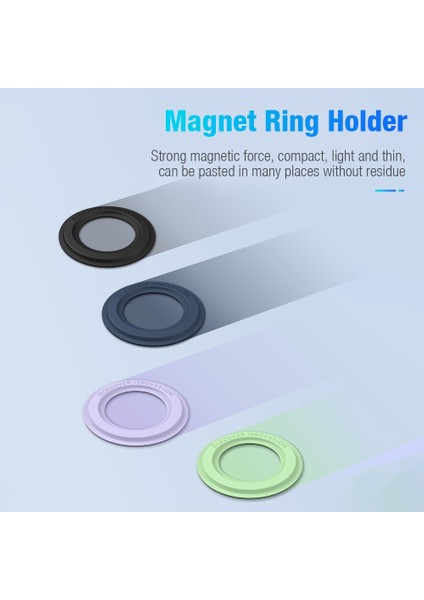 Mavi 2 Adet Tarzı Magsafe Için Manyetik Halka Tutucu iPhone Ro Max Galaxy Note 20 Huaweı Mate 30 Duvara Montaj Mıknatıs Telefon Standı (Yurt Dışından) modelleri