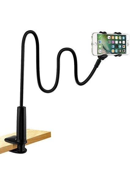 Siyah Stil Evrensel Telefon Tutucu Yatak Masası Klip Tembel Esnek Deve Boynu Kelepçe Uzun Arms iPhone Için Montaj Yatak Masası Cep Telefonu Tutucu (Yurt Dışından) fiyatları