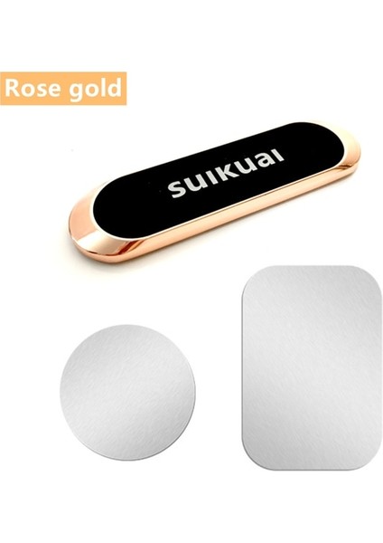 C1S Gül Altın Stili Suikuai C Yeni Manyetik Araç Telefonu Tutucu Mıknatıs Dağı Cep Cep Telefonu Standı Telefon Gps Desteği Oto Evrensel (Yurt Dışından)