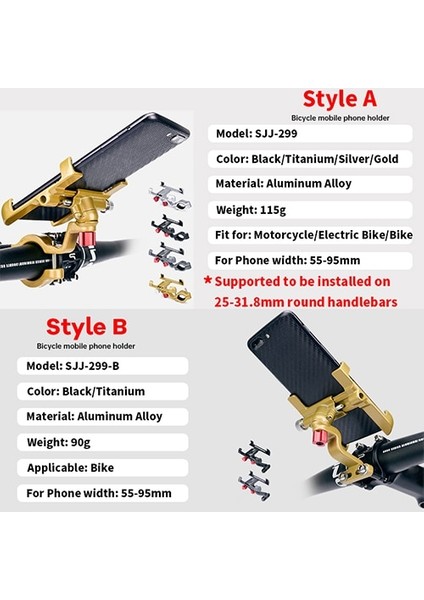 Stil Bir Siyah Stil Bisiklet Bisiklet Cep Telefonu Tutucu Alüminyum Motosiklet Telefon Tutucu Ayarlanabilir Evrensel Bisiklet Cep Telefonu Gidon Montaj Standı (Yurt Dışından) modelleri