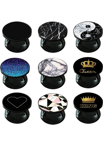 Beyaz Stil Mermer Genişleyen Telefon Soketi Standı Kavrama Parmak Yüzük Desteği Düşme Önleyici Yuvarlak Katlanabilir Cep Telefonu Tutucu iPhone 11 Pro Için (Yurt Dışından) fiyatları