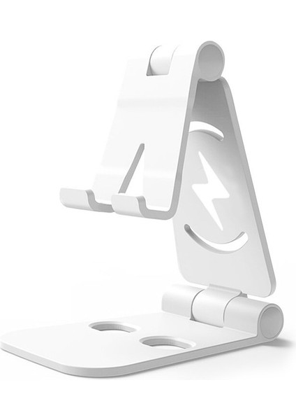 Beyaz Stil Evrensel Telefon Tutucu Tembel Ayarlanabilir Şarj Tabanı Masaüstü Telefon 8 Inçe Kadar Katlanabilir Telefon Standları Mini Standları (Yurt Dışından)