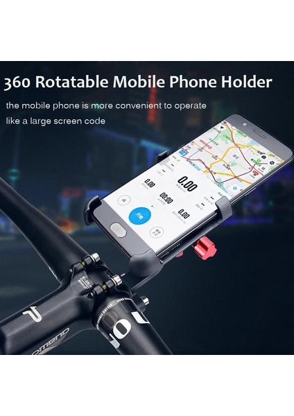 Bisiklet Siyah Stili Alüminyum Bisiklet Bisiklet Telefon Tutucu Motosiklet Dikiz Tutucu Montaj 360 Derece Dönebilen Gidon Telefon Gps Telefon Standı (Yurt Dışından) indirimleri