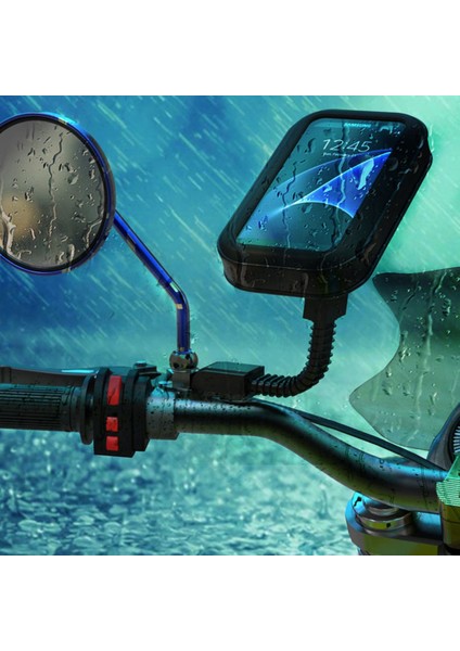 Zj3 L Tarzı Motosiklet Telefon Tutucu Desteği Moto Bisiklet Dikiz Aynası Tüm Akıllı Telefonlar Için Montaj Su Geçirmez Scooter Telefon Çantası Standı (Yurt Dışından) modelleri