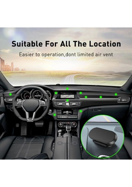 Gümüş1 Tarzı Oppselve Manyetik Araç Telefonu Tutucu Dönebilen Mini Şerit Şekli Standı Huawei Metal Güçlü Mıknatıs Gps Araç Montajı iPhone 11 Için (Yurt Dışından)