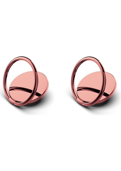 2 Gül Altın Stili Manyetik Telefon Tutucu Dönebilen Lüks Metal Parmak Yüzük Evrensel Tüm Akıllı Telefon Için Masaüstü Cep Telefonu Soketi Standı (Yurt Dışından)