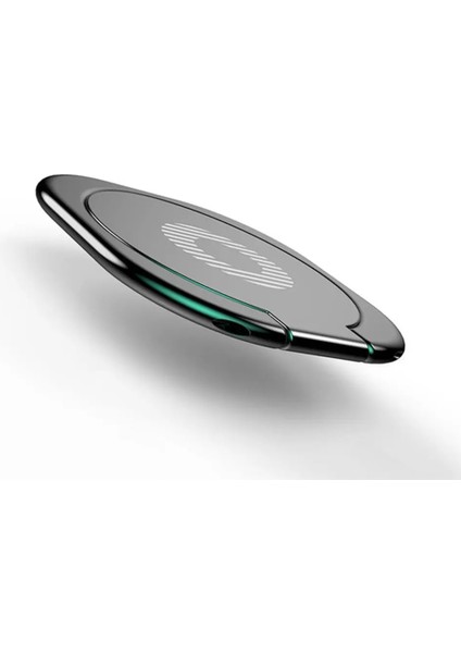 Siyah Stil Parmak Yüzük Hole Derecesi Cep Telefonu Akıllı Telefon Parmak Standı Tutucu Yuvarlak Telefon Yüzük Araç Montaj Standı (Yurt Dışından)