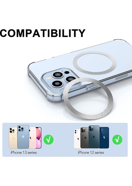 5 Adet-Siyah Tarzı Manyetik Kablosuz Şarj Etiketi Evrensel Metal Yüzükler Plaka Magsafe Için Kablosuz Şarj Araç Telefonu Tutucu Levha iPhone 13 Için (Yurt Dışından) fiyatları