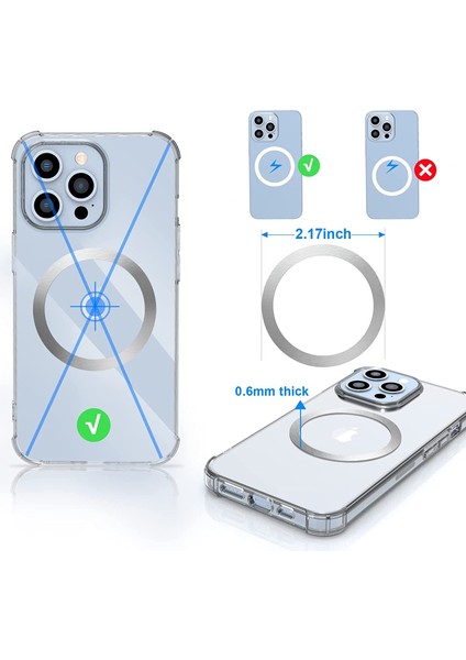 5 Adet-Siyah Tarzı Manyetik Kablosuz Şarj Etiketi Evrensel Metal Yüzükler Plaka Magsafe Için Kablosuz Şarj Araç Telefonu Tutucu Levha iPhone 13 Için (Yurt Dışından) modelleri