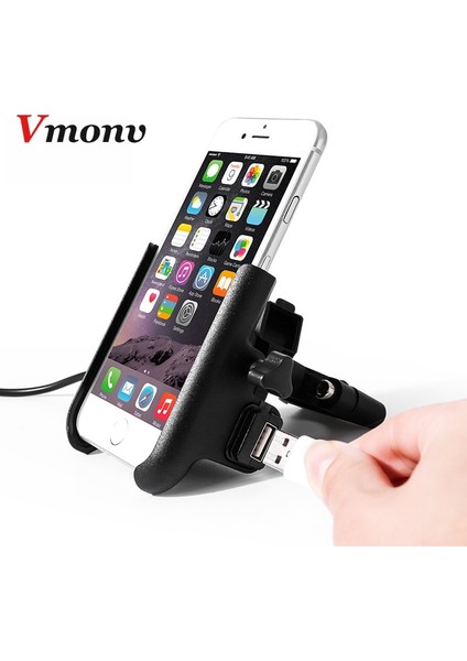 Gidon No Charge1 Tarzı Vmonv Yükseltme Evrensel Metal Şarj Edilebilir Motosiklet Dikiz Aynası Cep Telefonu Tutucu Stand Desteği Kolu Bisiklet Moto Dağı Tutucu (Yurt Dışından) modelleri