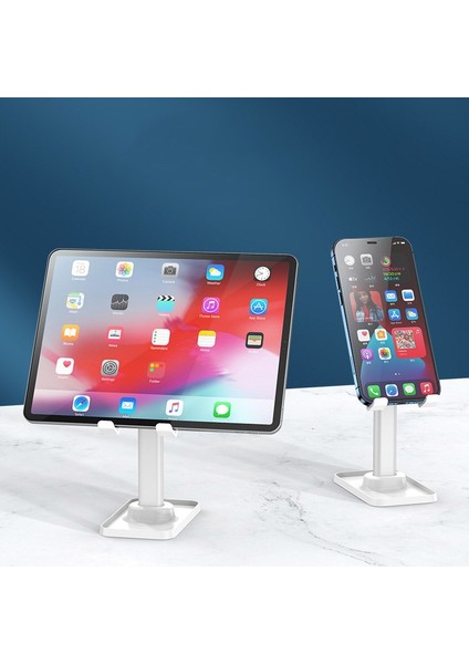 Beyaz Yeni Stil Masaüstü Tablet Tutacağı Masa Hücresi Katlanabilir Uzatılabilir Destek Masası Cep Telefonu Tutacağı IPhone IPad Için Ayarlanabilir Stand (Yurt Dışından)