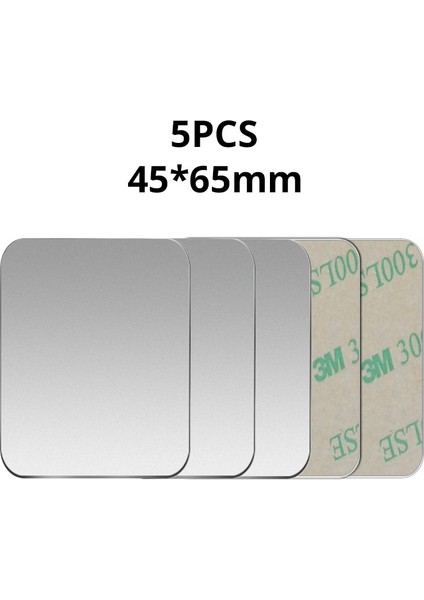 5 Adet Gümüş 45X65MM Stili Manyetik Araç Telefonu Tutucu Için Yapışkanlı Demir Plakalı Yeni Metal Plaka Mıknatıs Telefon Standı Için Dairesel Kare Demir Levhalar Standı (Yurt Dışından)