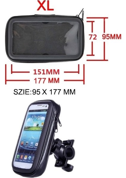 Zj2 Xl Stili Motosiklet Telefon Tutucu Desteği Telefon Mobil Standı Moto Desteği iPhone Cep Telefonu Için Bisiklet Tutacağı Su Geçirmez Çanta (Yurt Dışından)