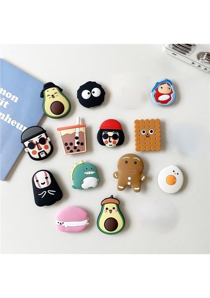 No.6 Tarzı Lüks Sevimli Karikatür Telefon Soketi Yüzük Telefon Tutucu IPhone Cep Telefonu Aksesuarları Telefon Standı Tutucu Araç Montaj Standı Soketi (Yurt Dışından) modelleri