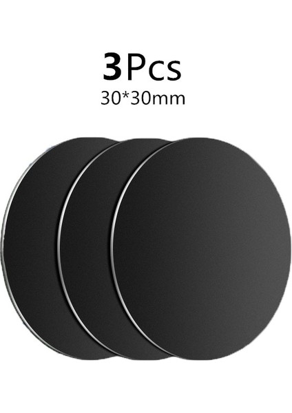 3 Adet Siyah 30X30 Tarzı Metal Plaka Etiket Disk Demir Levha Mıknatıs Için Telefon Tutucu Manyetik Araç Telefonu Için Stand Tutucular Mıknatıs Değil (Yurt Dışından)