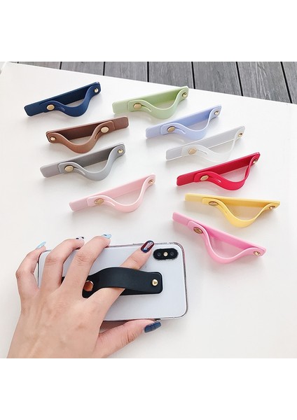 Kırmızı Stil Silikon Bileklik Parmak Yüzük Kavrama Cep Telefonu Tutucu Standı Itme Çekme Etiket Yapıştırma Evrensel El Bandı Telefon Tutucu Braketi (Yurt Dışından) fiyatları