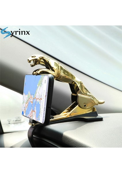 Gümüş Tarzı 2021 Jaguar Hud Araç Telefonu Tutucu Leopar Tasarım Cep Telefonu Gps Standı 360 Derece Montaj Ayarlanabilir Klip Tutucu Aksesuarları Destek (Yurt Dışından) modelleri