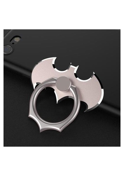 Altın Tarzı Yarasa Parmak Yüzük Tutucucell Cep Telefonu Masaüstü Standı Montaj iPhone 11X 8 7 Xs Bat Metal Akıllı Telefon 360 Derece Masa Tutucu (Yurt Dışından)