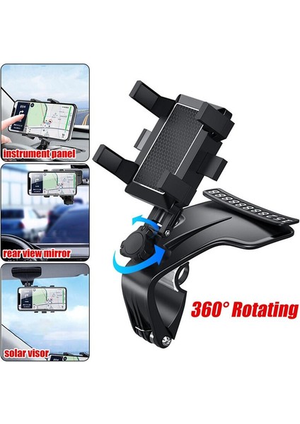 1pc 1200 Döndürme Stili Anmone Dashboard Araç Telefonu Holde Derecesi Cep Telefonu Standları Dikiz Aynası Güneşlik Araba Gps Navigasyon Braketi (Yurt Dışından) fiyatları