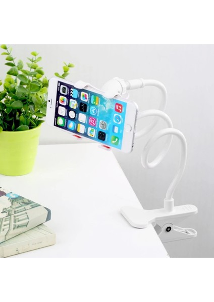 Lacivert Tarzı Evrensel Cep Telefonu Tutucu Esnek Uzun Kol Tembel Telefon Tutucu Kelepçe Yatak Tablet iPhone Xs x Samsung Için Araç Montaj Braketi (Yurt Dışından)