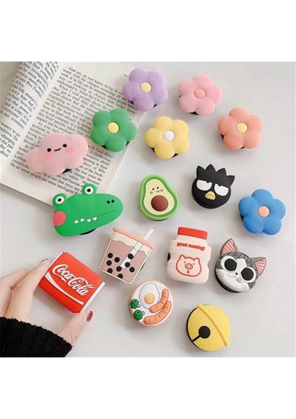 No.10 Tarzı Evrensel Karikatür Sevimli 3D Telefon Standı Tutucu Halka Tutucu Genişleyen Stand Telefon Braketi Halka Braketi (Yurt Dışından) fiyatları