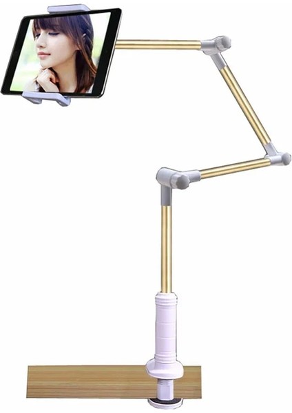 3 Altın Stili Yazın iphone Katlanır Uzun Kol Cep Telefonu Tutacağı Yatak Akıllı Telefon Desteği Telefon Tablet Braketi Esnek Cep Telefonu Standı Masa ipad (Yurt Dışından) indirimleri