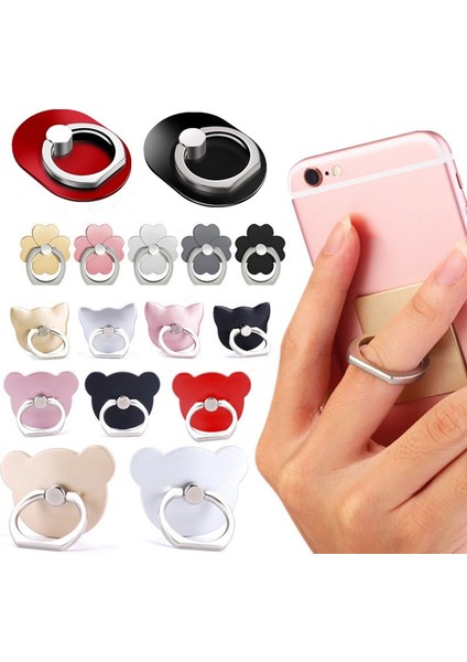Altın Kedi Stili Parmak Yüzük Cep Telefonu Akıllı Telefon Standı Tutucu iPhone x S Plumart Telefon IPAD Mp3 Samsung Için Araç Montaj Standı (Yurt Dışından) indirimleri