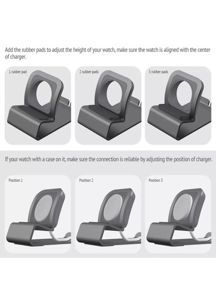 Siyah Stil Alüminyum Silikon Braket Şarj Cihazı Dock Station Apple Watch Için Şarj Tutacağı Stand Serisi Secharging Cradle Stand (Yurt Dışından) indirimleri
