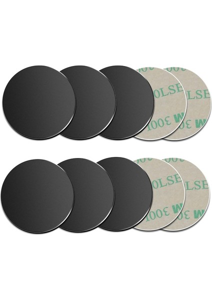 10 Adet Siyah Yuvarlak Stil Lot Metal Plaka Disk Demir Sac Manyetik Araç Telefonu Tutacağı Standı Metal Plaka Mıknatıs Cep Telefonu Tutucu Montajı Için (Yurt Dışından)