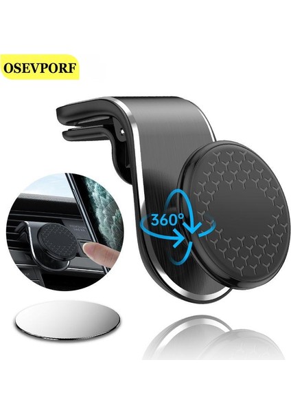 2 Adet Demir Levha Stili Manyetik Araç Telefonu Tutucu Evrensel iPhone 12 Se Ro Max x Xr Hava Çıkışı Navigasyon Araba Braketi 360 Derece Döndürme (Yurt Dışından) fiyatları