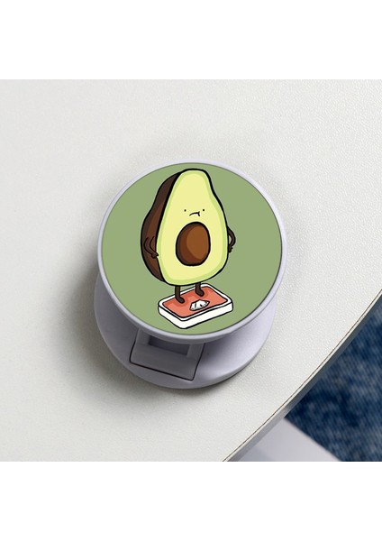 Kcl-Zdzjbai-Nygschen Tarzı Karikatür Avokado Cep Telefonu Tutma Braketi Telefon Genişleyen Stand Telefon Parmak Yüzük Tutacağı iPhone Se Pro Için Huawei P40 Için (Yurt Dışından)