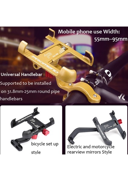 Dikiz Gümüş Tarzı Alüminyum Bisiklet Bisiklet Telefon Tutucu Motosiklet Dikiz Tutucu Montaj 360 Derece Dönebilen Gidon Telefon Gps Telefon Standı (Yurt Dışından) fırsatları