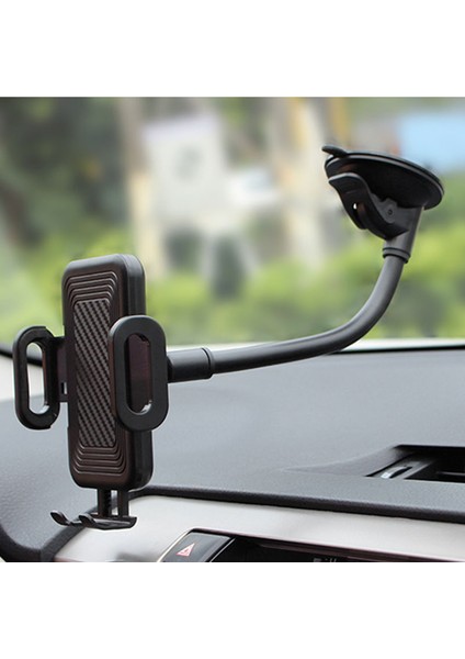 Siyah Stil Ön Cam Araç Telefonu Montajı Evrensel Cep Telefonu Tutucu Araba Için Beşik Vantuzlu Kolay Tek Dokunuşla iPhone Huawei Samsung Için (Yurt Dışından) modelleri