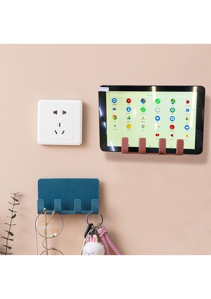 C-1 Adet Sarı Stil Duvara Monte Organizatör Saklama Kutusu Için ipad Tutucu Şarj Kulaklık Cep Telefonu Fişi Uzaktan Kumanda Kanca Tutucu Standı (Yurt Dışından) modelleri