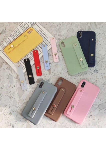 No.16 Tarzı 1 Adet Düz Renk Parmak Yüzük Telefon Sahipleri Itme Çekme Parmak Kavrama Anti-Damla Bilek El Bandı Evrensel Cep Telefonu Tutucu Standları (Yurt Dışından) modelleri