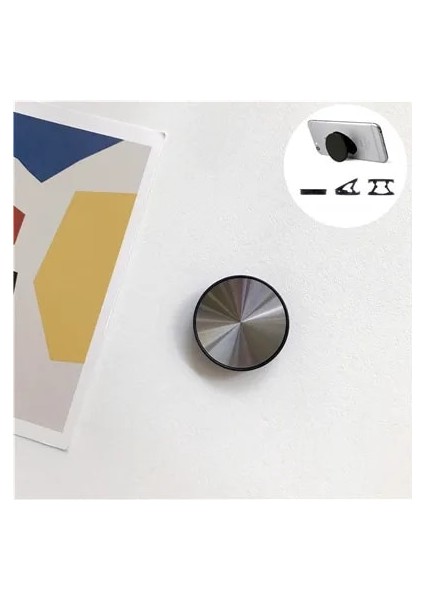 No.5 Tarzı CD Desenli Metal Yüzeyli Telefon Genişleyen Soket Standı Akıllı Telefonlar Için Tutacağı Parmak Tutacağı Tüm Telefonlar Için Telefon Soketi Tutacağı (Yurt Dışından)