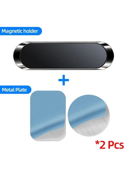 Metal Siyah Stil Metal Manyetik Telefon Tutucu Araç Telefonu Tutacağı Stand Çinko Alaşımlı Mıknatıs Araba Desteği Tüm Cep Telefonları Için Uygundur (Yurt Dışından)