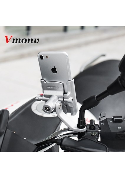 Gül Tarzı Vmonv Yükseltme Evrensel Metal Şarj Edilebilir Motosiklet Dikiz Aynası Cep Telefonu Tutucu Stand Desteği Kolu Bisiklet Moto Dağı Tutucu (Yurt Dışından) fiyatları