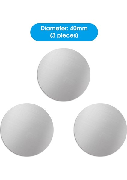 3 Adet Gümüş Tarzı Manyetik Metal Plaka Araç Telefonu Tutucu Evrensel Demir Levha Disk Sticker Montaj Cep Telefonu Mıknatıs Standı IPhone Ro Için (Yurt Dışından)