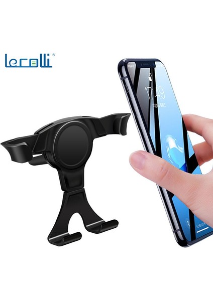 Siyah Stil Araba Yerçekimi Cep Telefonu Braketi Tembel Evrensel Hava Çıkışı Evrensel Araba Cep Telefonu Navigasyon Araba Braketi Karikatür Siyah (Yurt Dışından) fiyatları