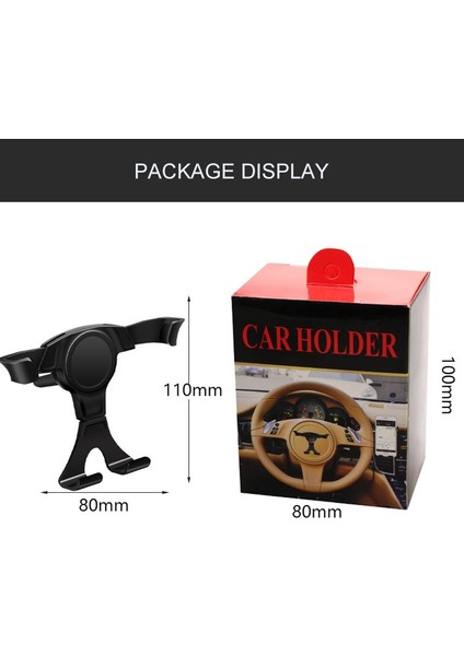 Siyah Stil Araba Yerçekimi Cep Telefonu Braketi Tembel Evrensel Hava Çıkışı Evrensel Araba Cep Telefonu Navigasyon Araba Braketi Karikatür Siyah (Yurt Dışından) fırsatları