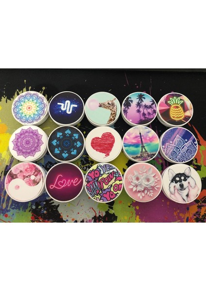 No.6 Tarzı Yeni Popüler Güzel Çiçek Telefon Tutucu Destek Smartphone Telefonlar ve Tabletler Için Telefon Tutucu Cep Soket Kavrama Standı Haşhaş (Yurt Dışından) modelleri