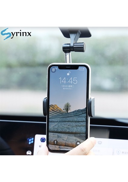 Siyah Stil Araba Ön Cam Telefon Tutucu Mobil Stand Akıllı Telefon Sabit Dikiz Aynası Braketi iPhone Sticker Emme Montajı Otomatik Destek (Yurt Dışından) fırsatları